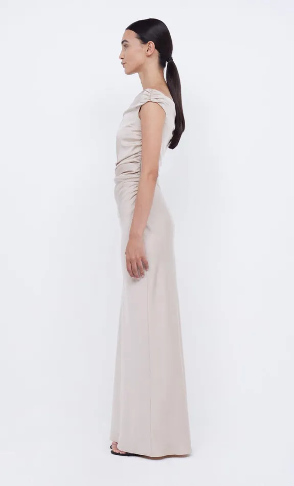 Bec Bridge ETERNITY OFF SHOULDER MAXI 8211 SAND Women Prom Dresses
