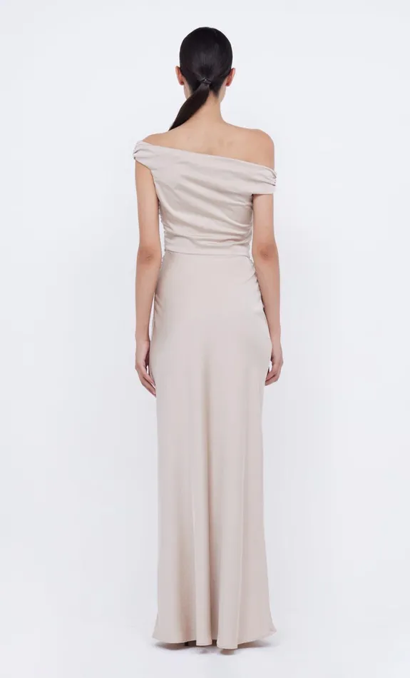 Bec Bridge ETERNITY OFF SHOULDER MAXI 8211 SAND Women Prom Dresses