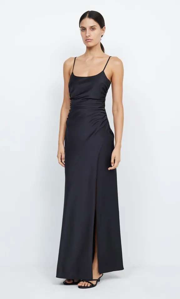 Bec Bridge ETERNITY SCOOP MAXI DRESS 8211 BLACK Women Bridesmaid Dresses