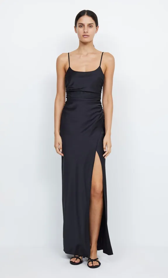 Bec Bridge ETERNITY SCOOP MAXI DRESS 8211 BLACK Women Prom Dresses
