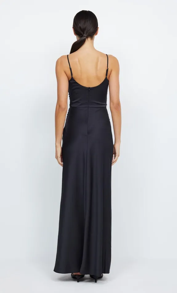 Bec Bridge ETERNITY SCOOP MAXI DRESS 8211 BLACK Women Prom Dresses