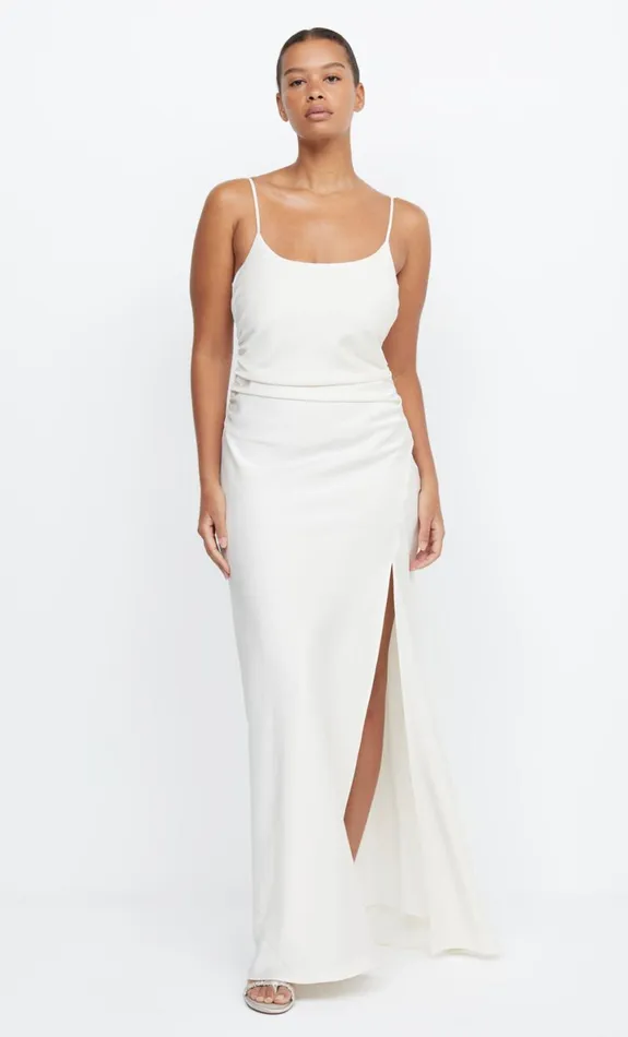Bec Bridge ETERNITY SCOOP MAXI DRESS 8211 CREAM Women Prom Dresses
