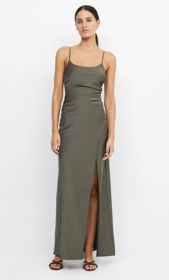 Bec Bridge ETERNITY SCOOP MAXI DRESS 8211 DARK WILLOW Women Maxi Dresses