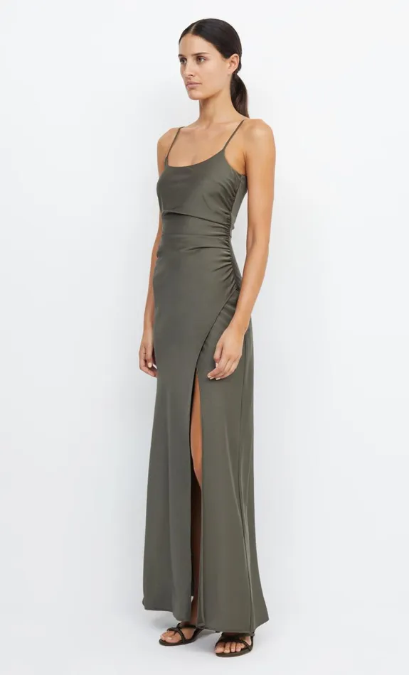 Bec Bridge ETERNITY SCOOP MAXI DRESS 8211 DARK WILLOW Women Maxi Dresses
