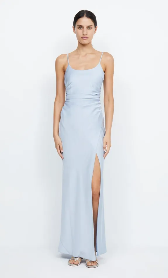 Bec Bridge ETERNITY SCOOP MAXI DRESS 8211 DUSTY BLUE Women Maxi Dresses