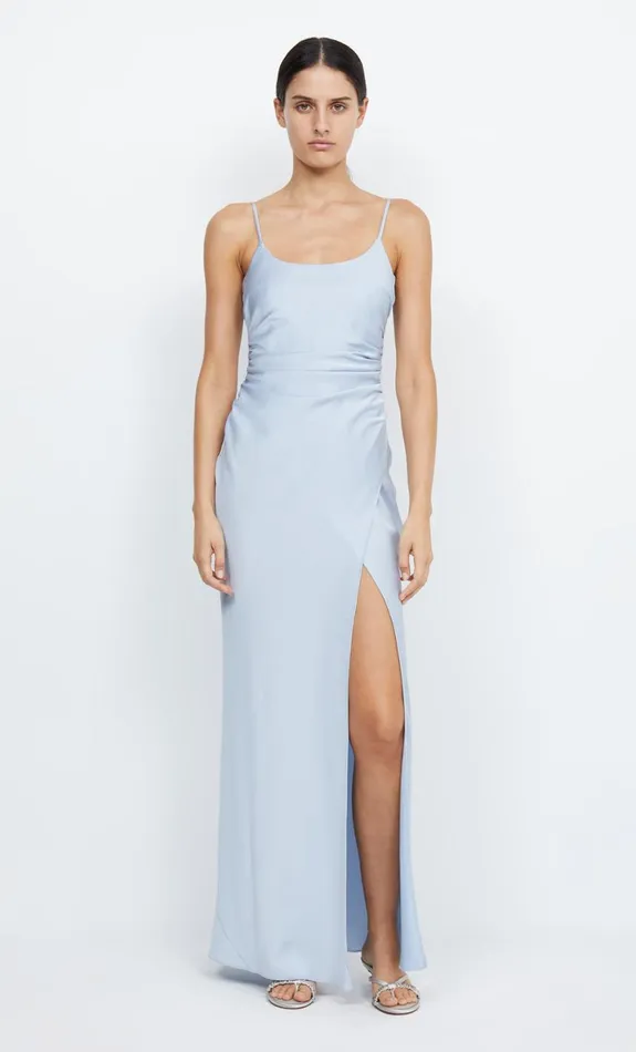 Bec Bridge ETERNITY SCOOP MAXI DRESS 8211 DUSTY BLUE Women Prom Dresses