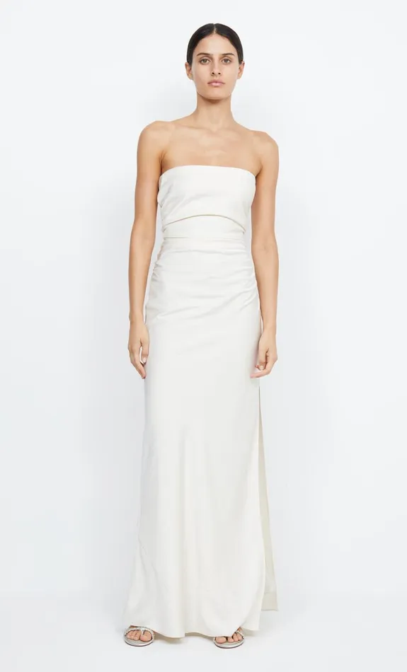 Bec Bridge ETERNITY STRAPLESS MAXI 8211 CREAM Women Prom Dresses