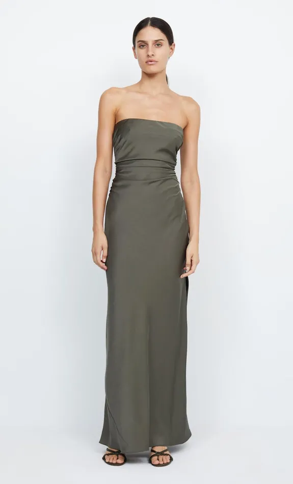 Bec Bridge ETERNITY STRAPLESS MAXI 8211 DARK WILLOW Women Maxi Dresses