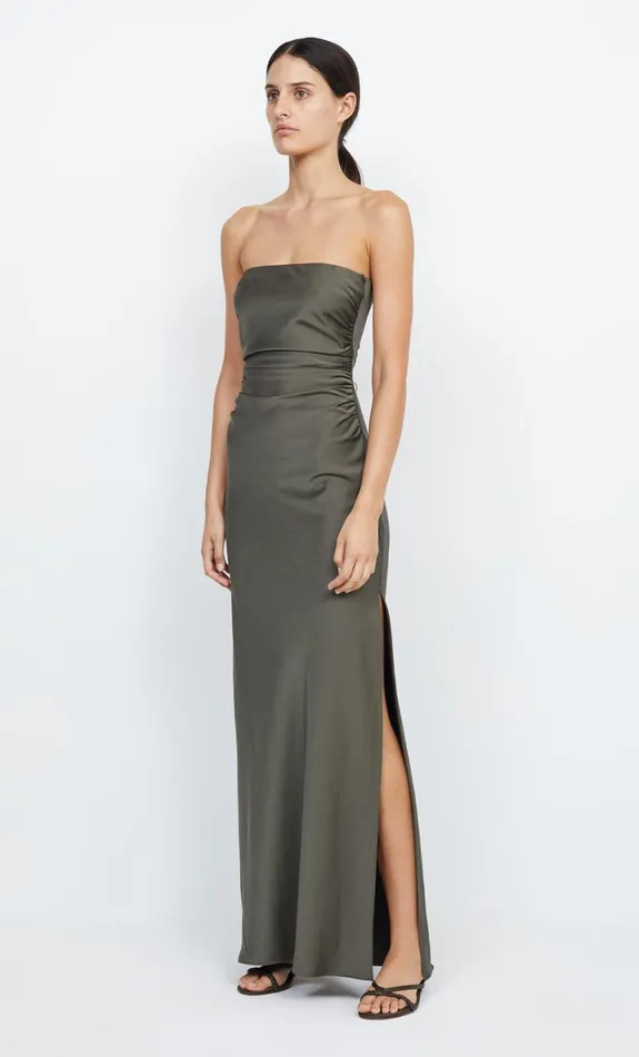 Bec Bridge ETERNITY STRAPLESS MAXI 8211 DARK WILLOW Women Maxi Dresses