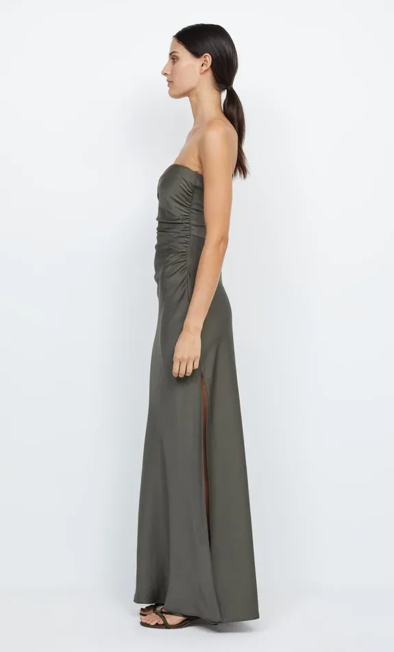Bec Bridge ETERNITY STRAPLESS MAXI 8211 DARK WILLOW Women Maxi Dresses