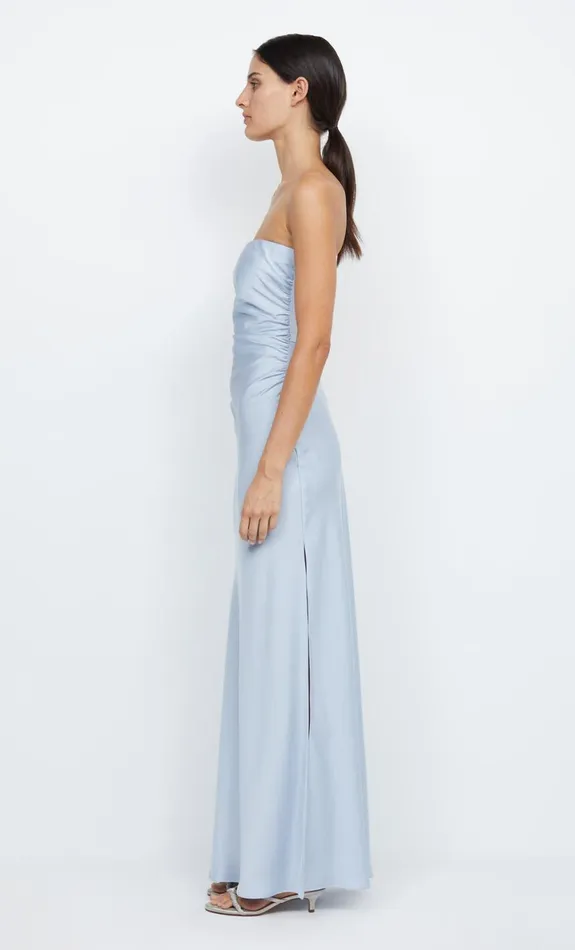 Bec Bridge ETERNITY STRAPLESS MAXI 8211 DUSTY BLUE Women Maxi Dresses