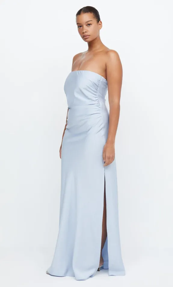 Bec Bridge ETERNITY STRAPLESS MAXI 8211 DUSTY BLUE Women Maxi Dresses