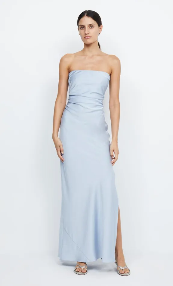 Bec Bridge ETERNITY STRAPLESS MAXI 8211 DUSTY BLUE Women Maxi Dresses
