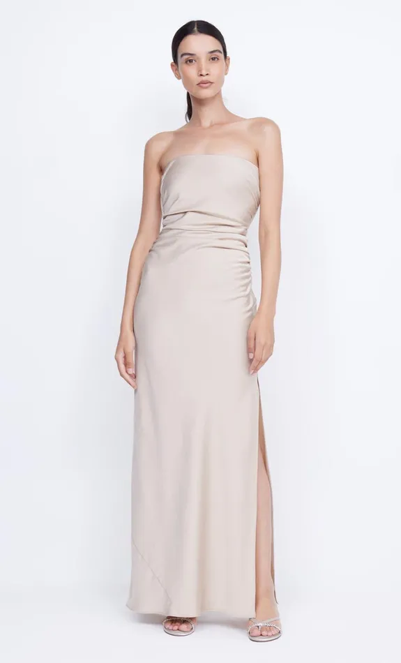 Bec Bridge ETERNITY STRAPLESS MAXI 8211 SAND Women Prom Dresses