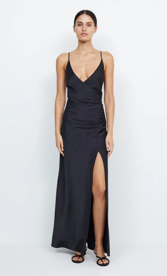 Bec Bridge ETERNITY V MAXI DRESS 8211 BLACK Women Prom Dresses