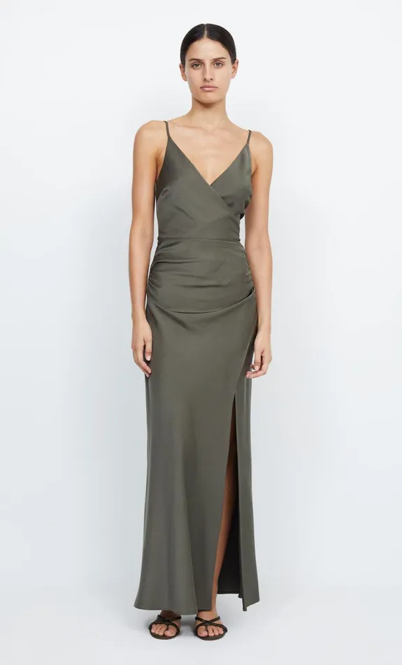 Bec Bridge ETERNITY V MAXI DRESS 8211 DARK WILLOW Women Maxi Dresses