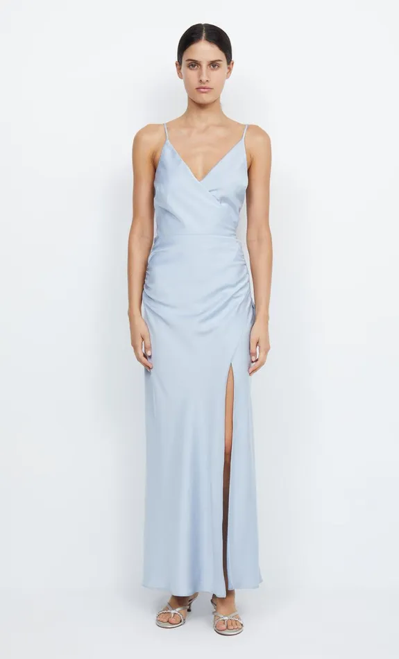 Bec Bridge ETERNITY V MAXI DRESS 8211 DUSTY BLUE Women Prom Dresses