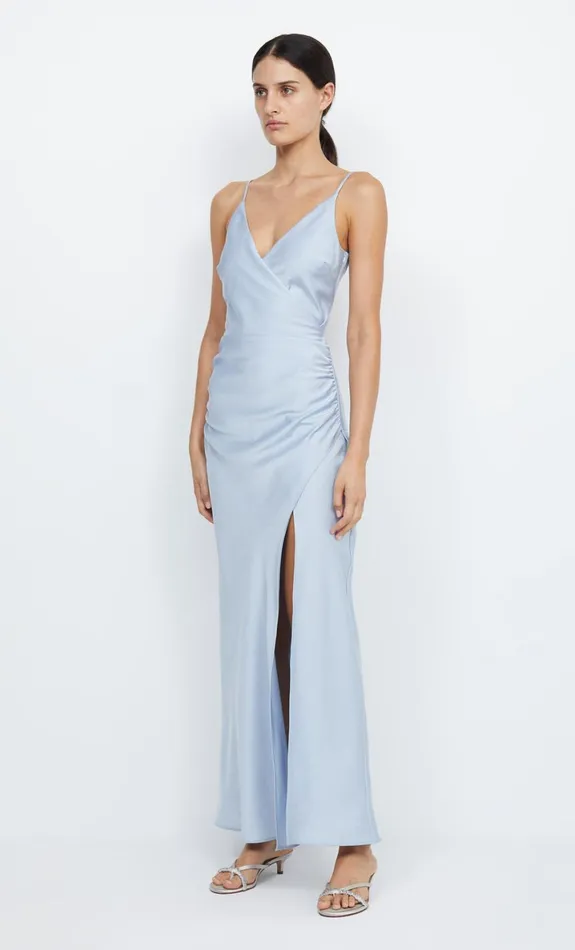 Bec Bridge ETERNITY V MAXI DRESS 8211 DUSTY BLUE Women Prom Dresses
