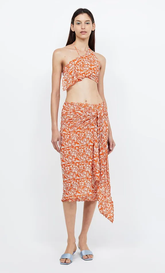 Bec Bridge FIREFLY HALTER CROP TOP 8211 FIESTA FLORAL Women Cropped