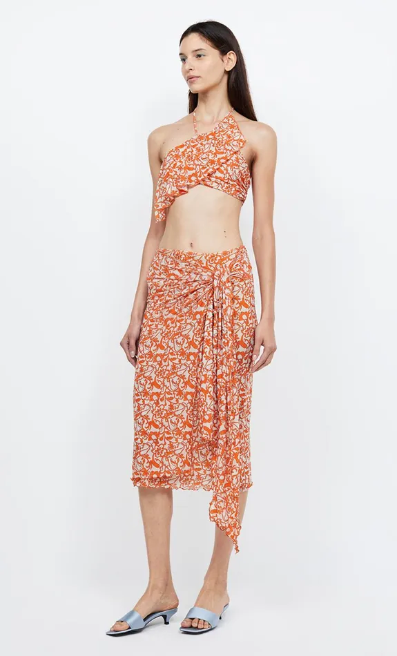 Bec Bridge FIREFLY HALTER CROP TOP 8211 FIESTA FLORAL Women Cropped