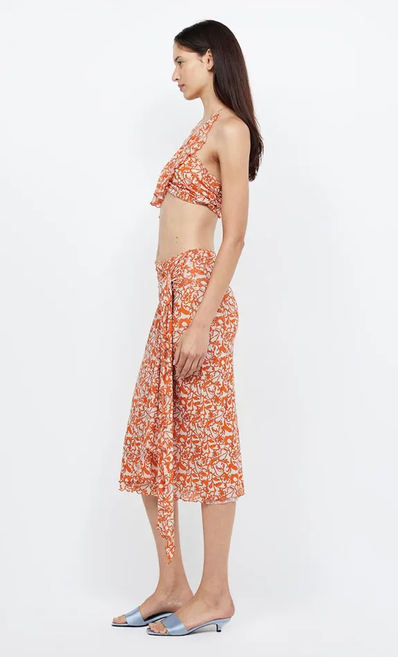 Bec Bridge FIREFLY HALTER CROP TOP 8211 FIESTA FLORAL Women Cropped