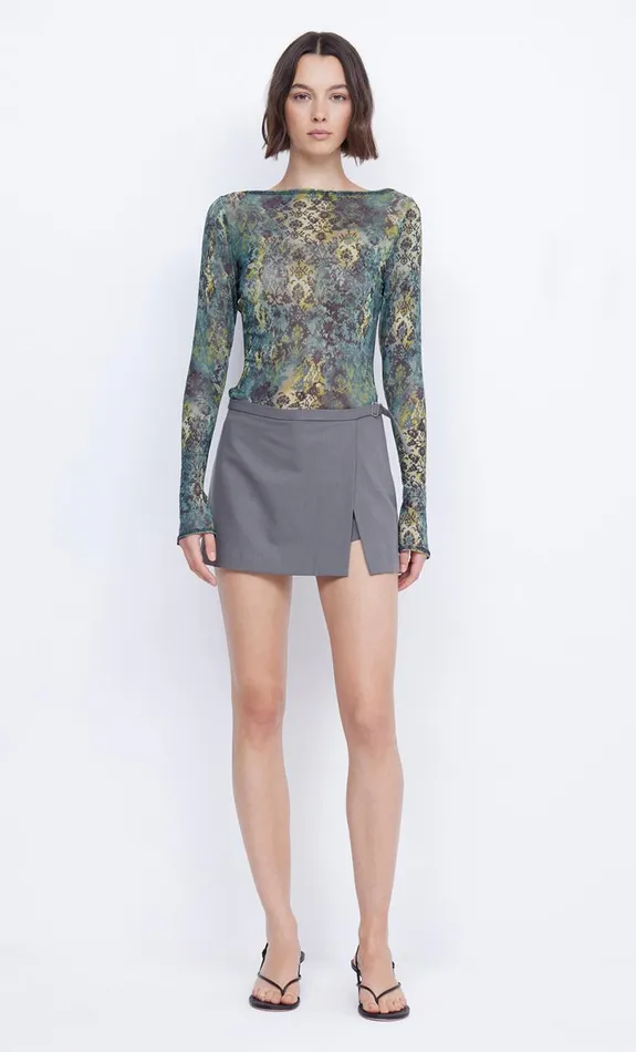 Bec Bridge FLEUR DE LIS LONG SLEEVE TOP 8211 NOUVEAU BLEUE Women Long Sleeve