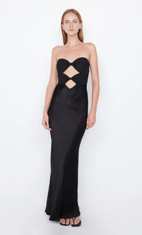 Bec Bridge HALLE STRAPLESS DRESS 8211 BLACK Women Wedding Guest