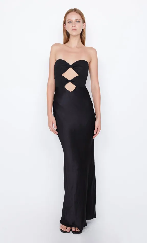 Bec Bridge HALLE STRAPLESS DRESS 8211 BLACK Women Wedding Guest