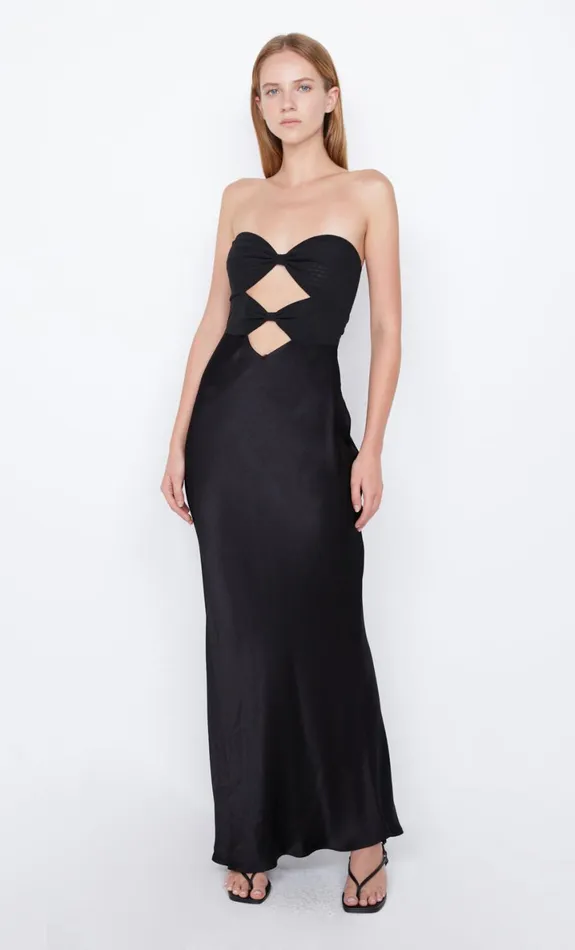 Bec Bridge HALLE STRAPLESS DRESS 8211 BLACK Women Wedding Guest