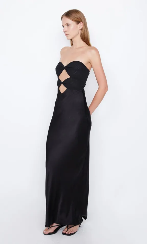Bec Bridge HALLE STRAPLESS DRESS 8211 BLACK Women Wedding Guest