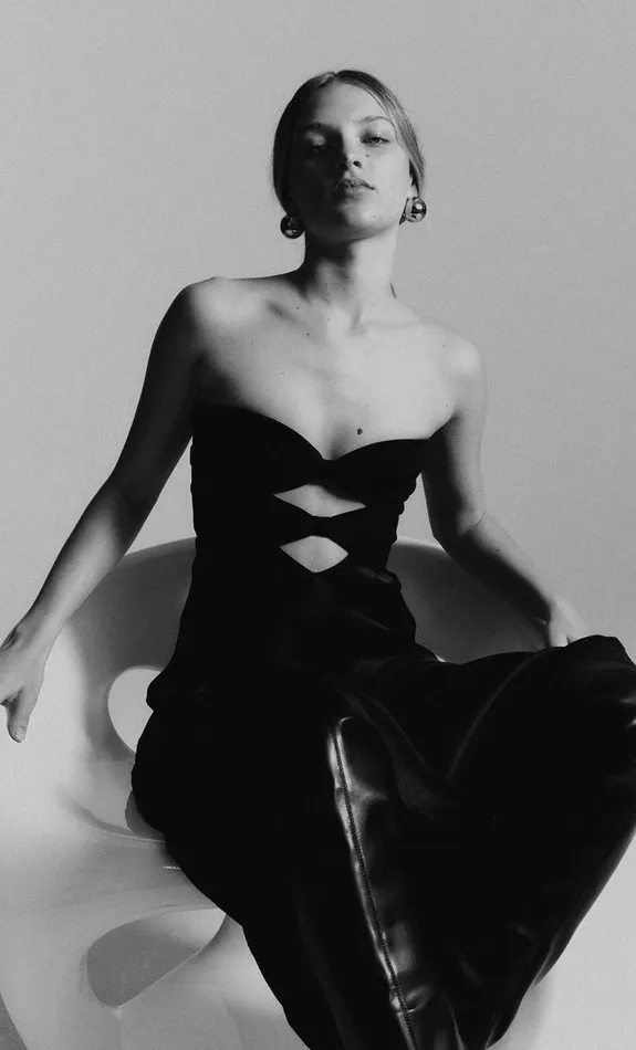 Bec Bridge HALLE STRAPLESS DRESS 8211 BLACK Women Wedding Guest