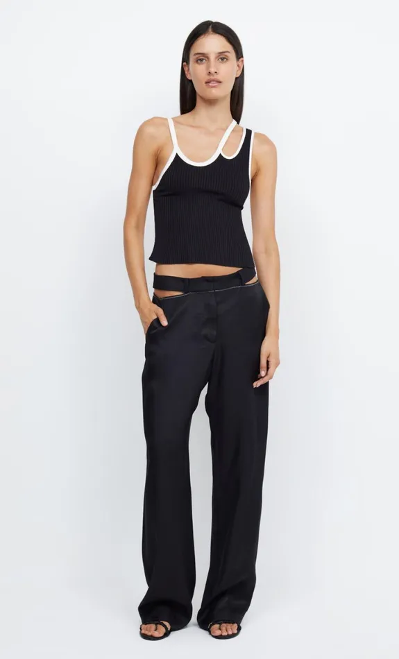 Bec Bridge HARI BACKLESS TOP 8211 BLACKIVORY Women Cropped