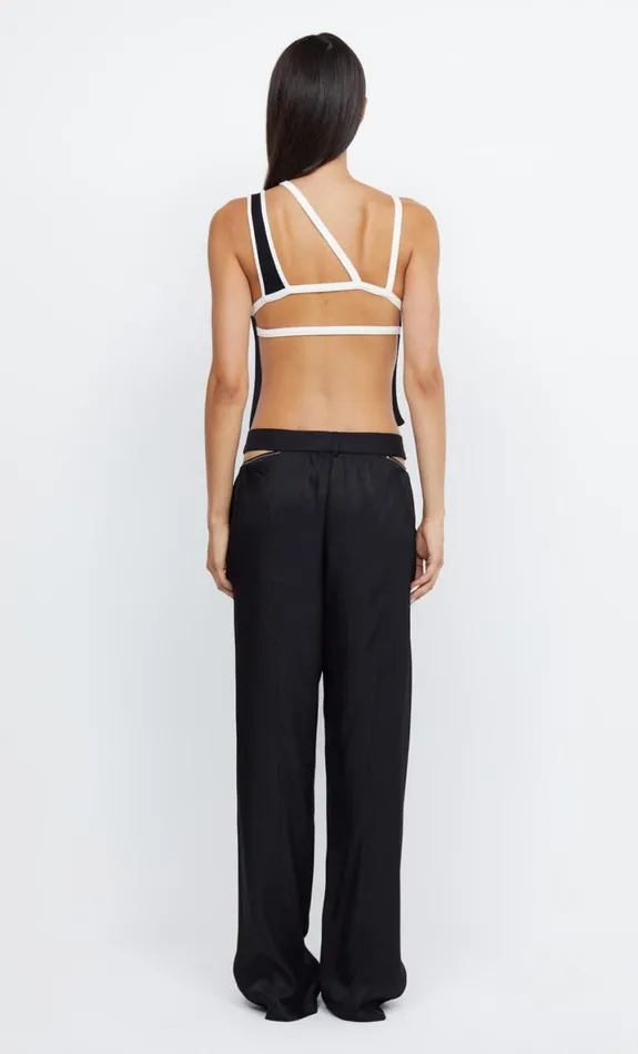 Bec Bridge HARI BACKLESS TOP 8211 BLACKIVORY Women Cropped