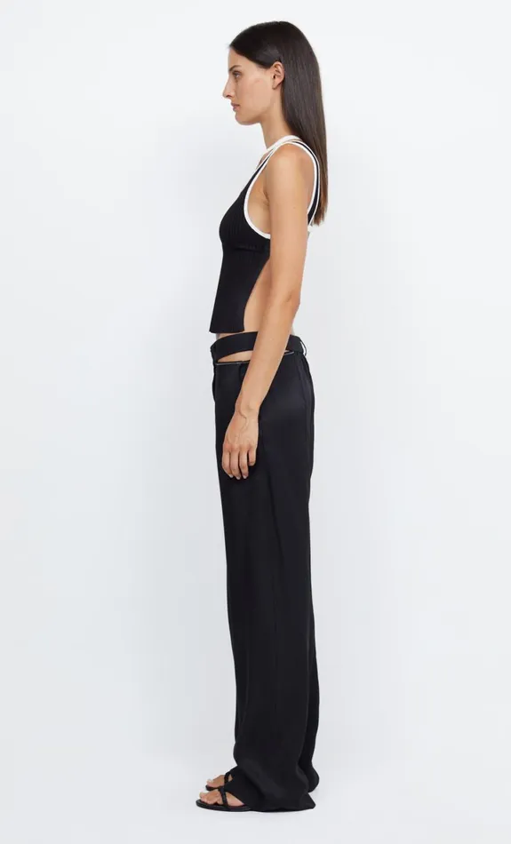 Bec Bridge HARI BACKLESS TOP 8211 BLACKIVORY Women Cropped