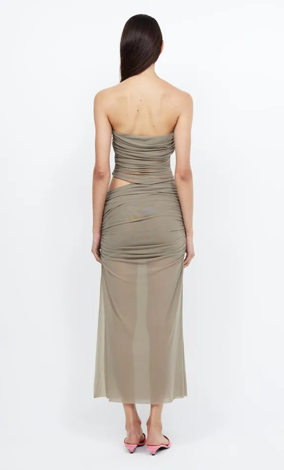 Bec Bridge IONA STRAPLESS DRESS 8211 TAUPE Women Midi Dresses