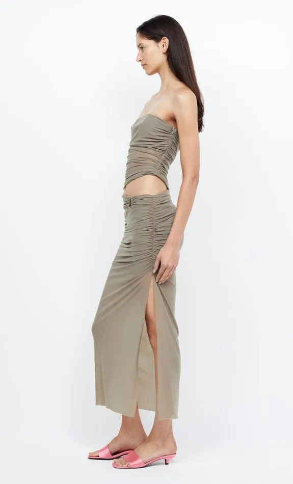 Bec Bridge IONA STRAPLESS DRESS 8211 TAUPE Women Midi Dresses