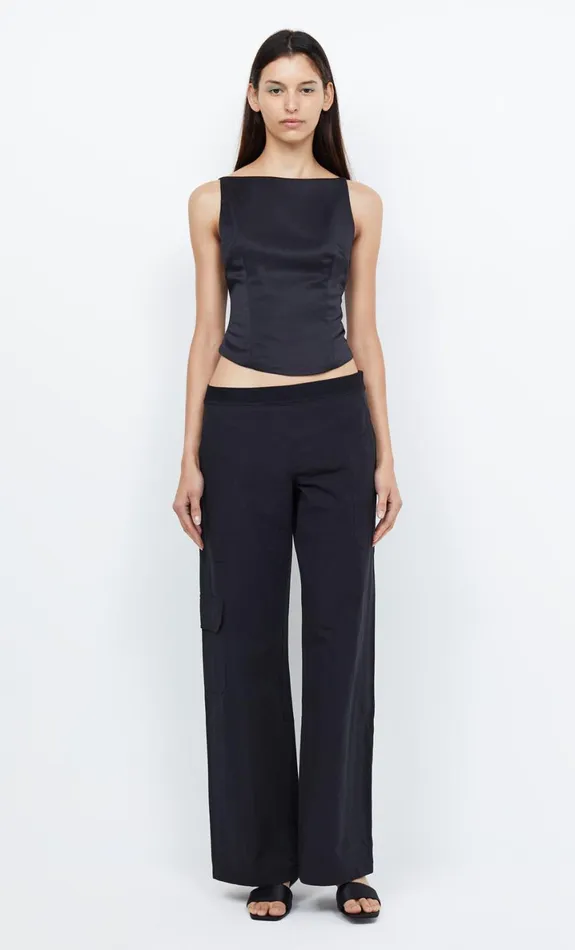 Bec Bridge JONES BOATNECK TOP 8211 BLACK Women Sleeveless