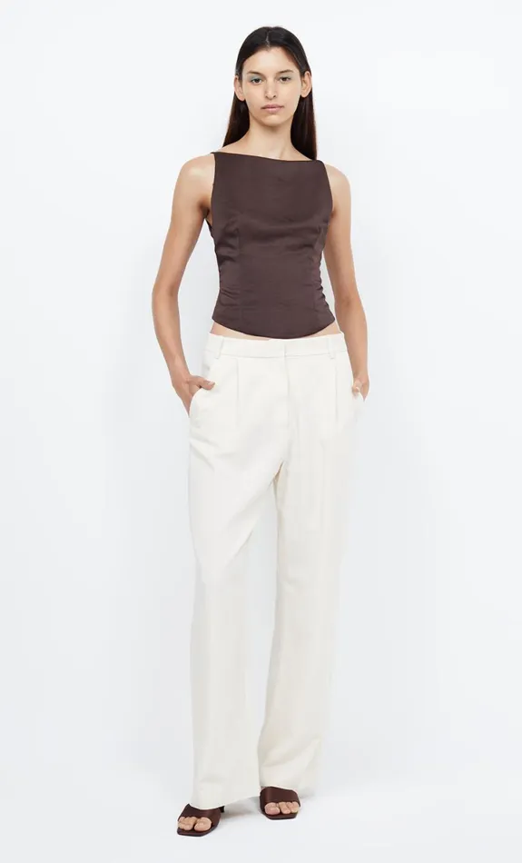 Bec Bridge JONES BOATNECK TOP 8211 COCOA Women Sleeveless