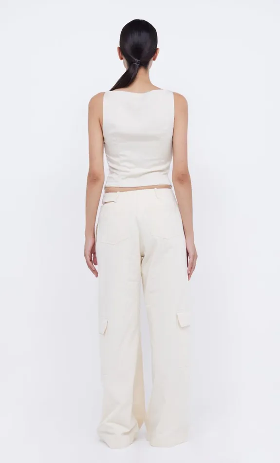 Bec Bridge JONES BOATNECK TOP 8211 VANILLA BEAN Women Cropped