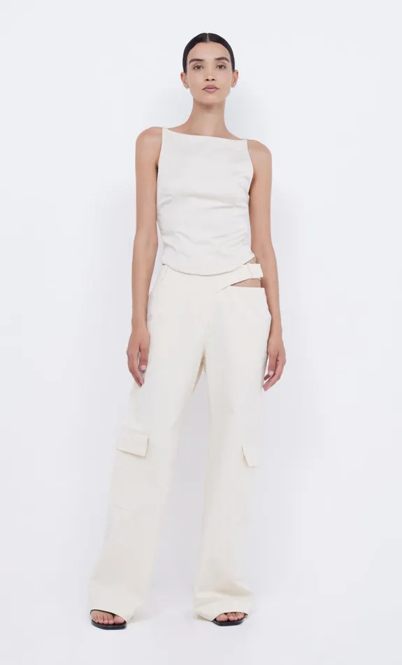 Bec Bridge JONES BOATNECK TOP 8211 VANILLA BEAN Women Sleeveless