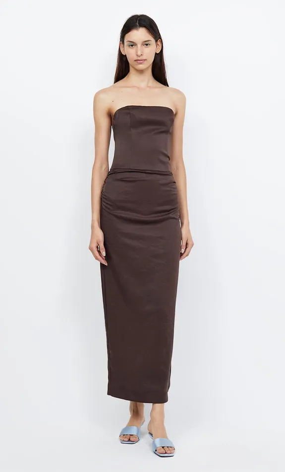 Bec Bridge JONES STRAPLESS MAXI DRESS 8211 COCOA Women Maxi Dresses