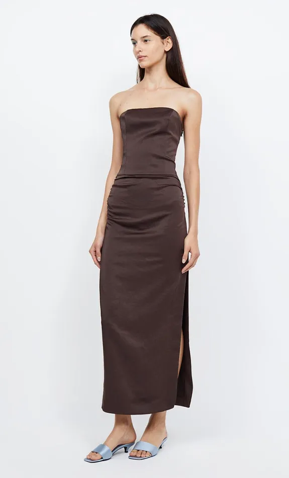 Bec Bridge JONES STRAPLESS MAXI DRESS 8211 COCOA Women Maxi Dresses