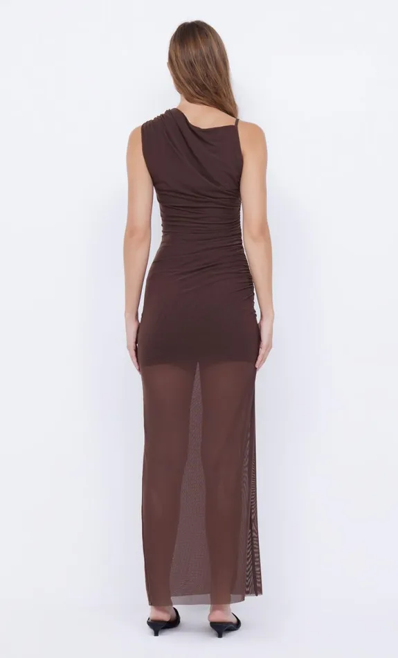 Bec Bridge JULIEN ASYM MAXI DRESS 8211 CHOC Women Maxi Dresses