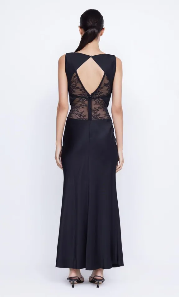 Bec Bridge JULIETTE V NECK MAXI DRESS 8211 BLACK Women Wedding Guest
