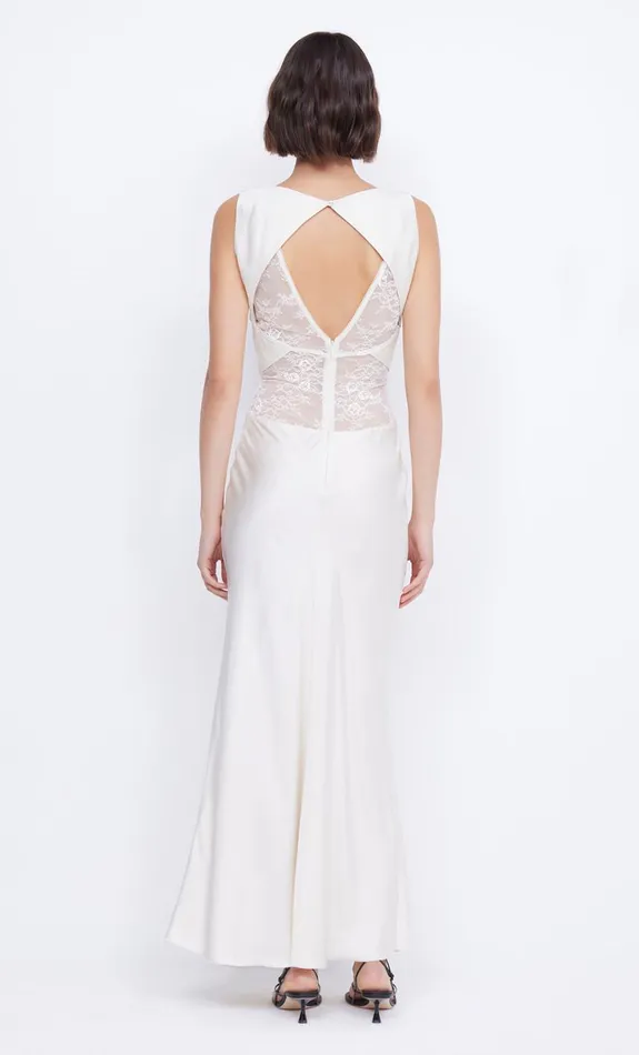 Bec Bridge JULIETTE V NECK MAXI DRESS 8211 IVORY Women Maxi Dresses