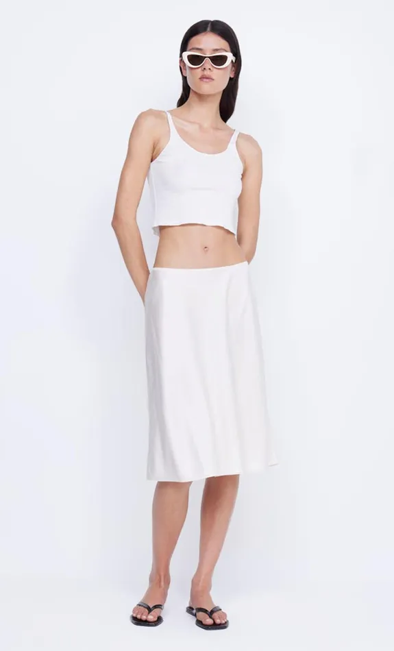 Bec Bridge KAIA BIAS MIDI SKIRT 8211 IVORY Women Skirts