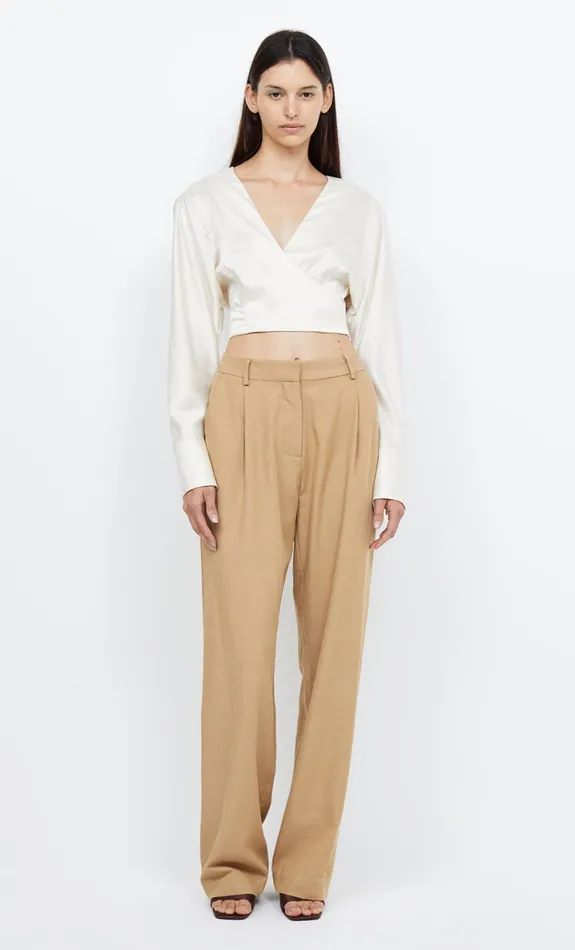 Bec Bridge KAIA WRAP LONG SLEEVE BLOUSE 8211 IVORY Women Long Sleeve