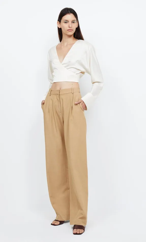 Bec Bridge KAIA WRAP LONG SLEEVE BLOUSE 8211 IVORY Women Long Sleeve