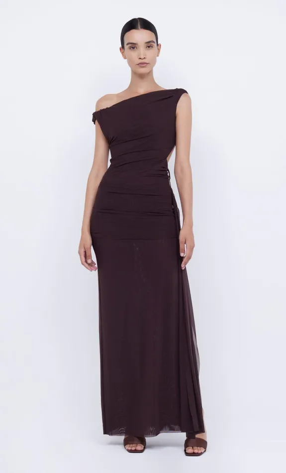 Bec Bridge KAILANI ASYM DRESS 8211 CHOCOLATE Women Wedding Guest
