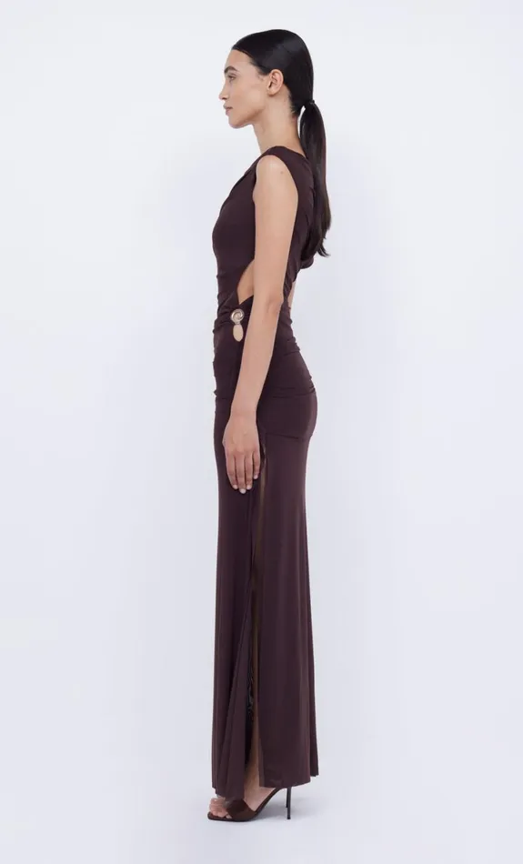 Bec Bridge KAILANI ASYM DRESS 8211 CHOCOLATE Women Wedding Guest